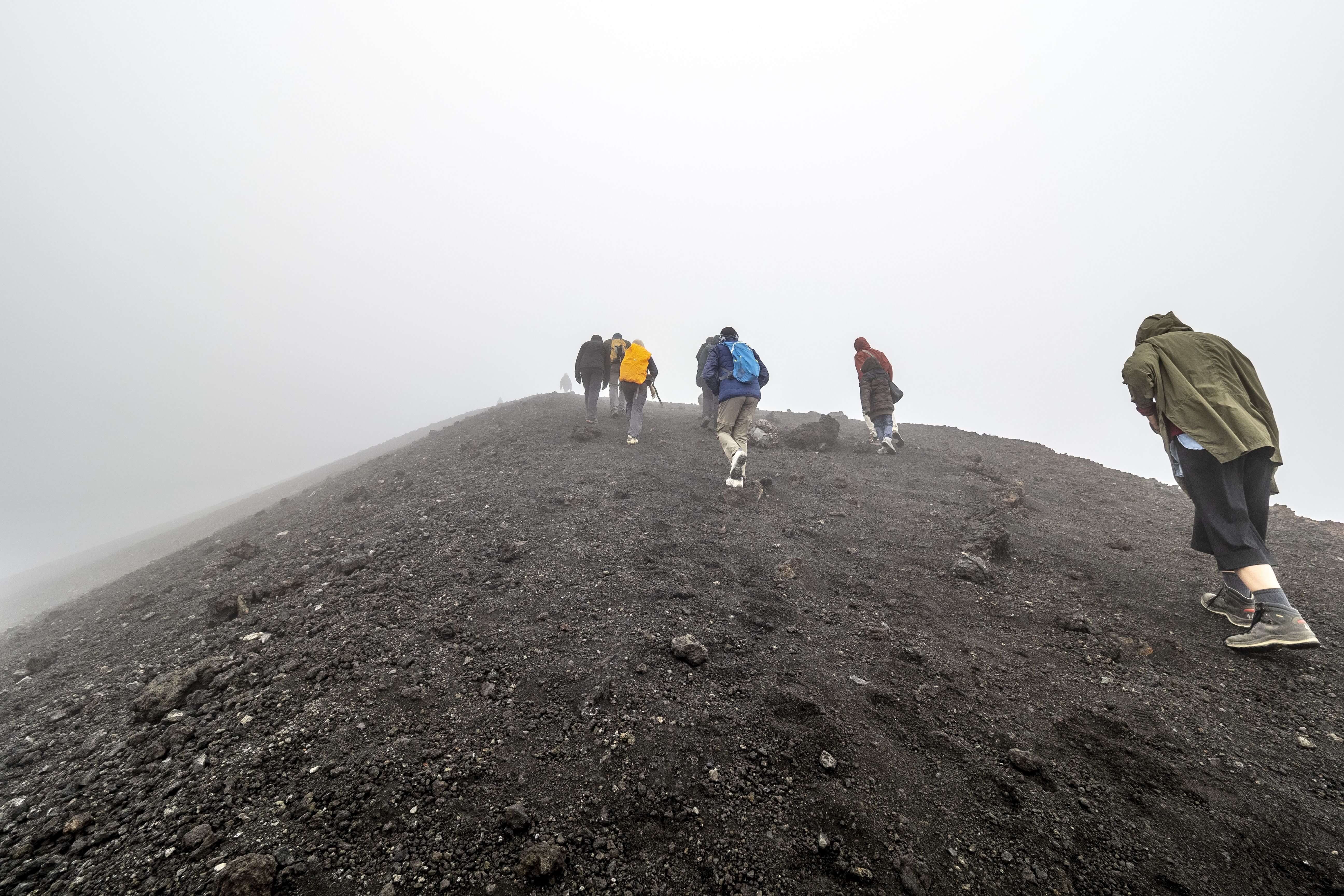 Hiking on lava rocks at Arenal